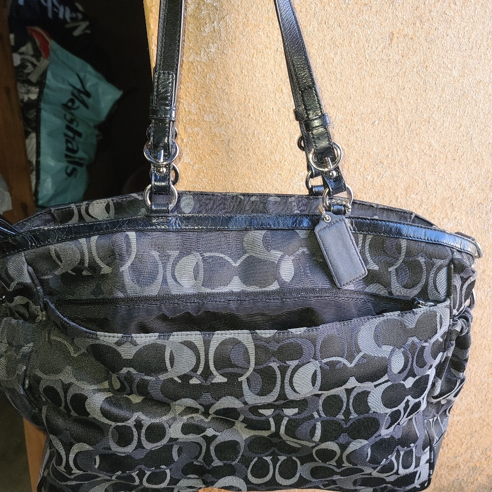 Coach diaper bag with strap